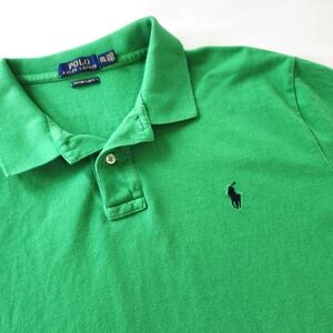 Polo Ralph Lauren Men's Custom Slim Fit Polo Shirt Green XXL 2X